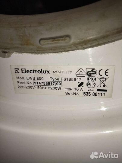Стиральная машина Electrolux EWS-800