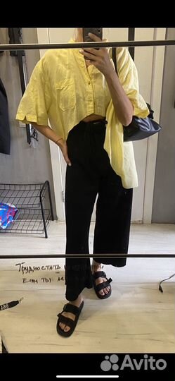 Рубашка zara лен