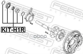 Подшипник задней полуоси комплект kith1R Febest