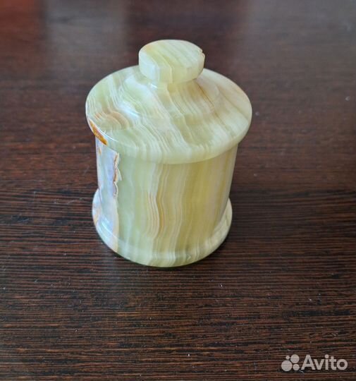 Сахарница солонка из натурального оникса,новая