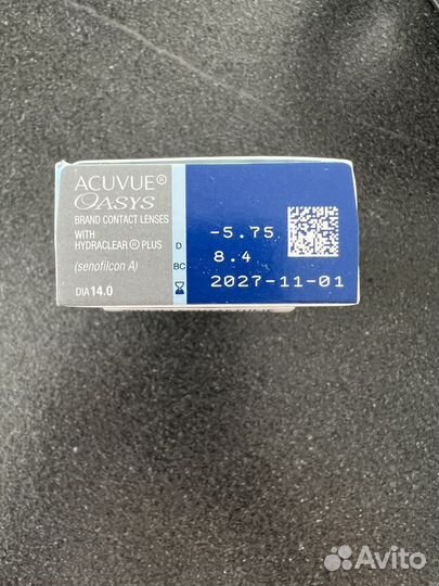 Контактные линзы acuvue Oasys