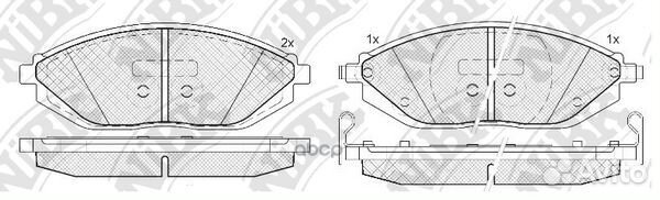 Колодки тормозные chevrolet spark 10- передние