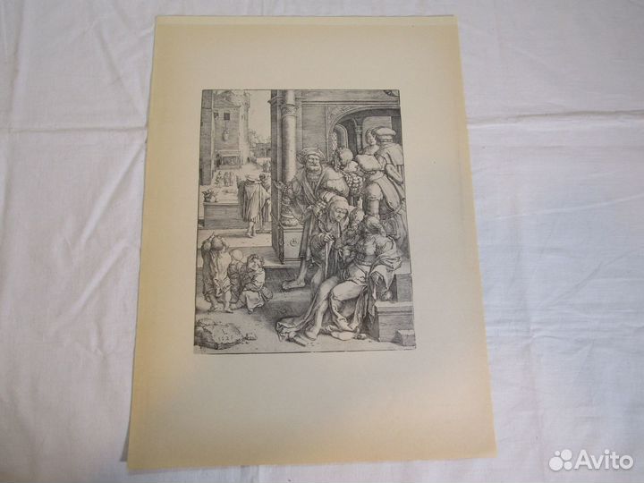 Гравюра старинная литография Дюрер 19-20 век №9779