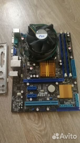 Asus P5G41-M LX+q8300+кулер+4gb