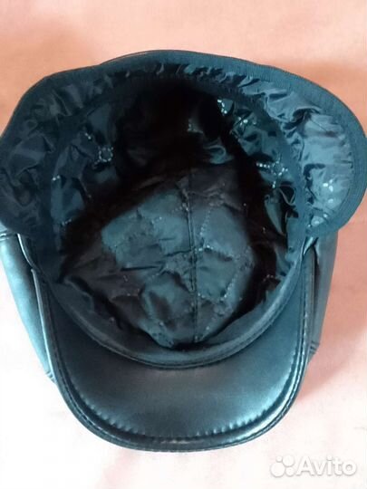 Мужская кепка восьмиклинка кожаная