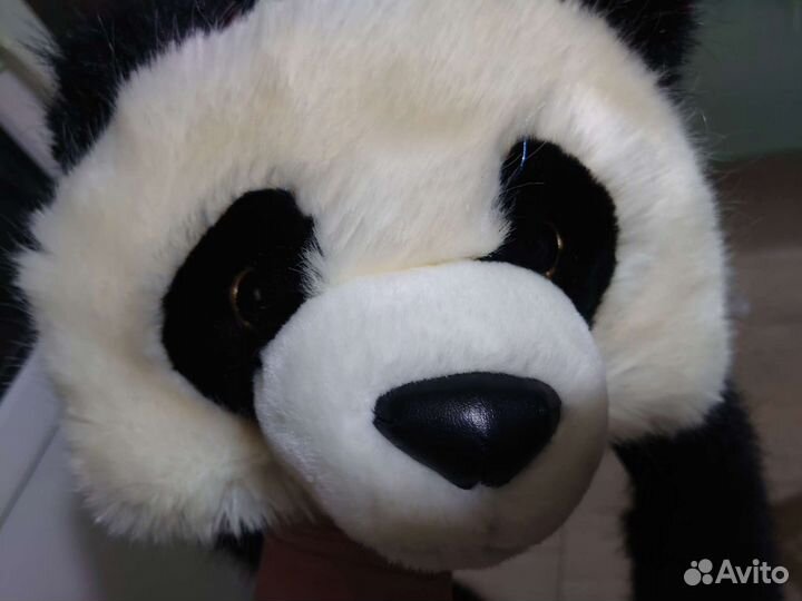 Панда детская шапка меховая