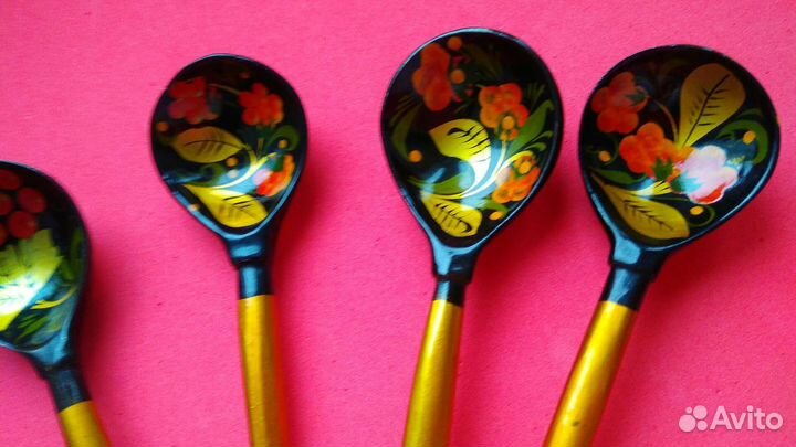 Хохломские чайные ложки СССР