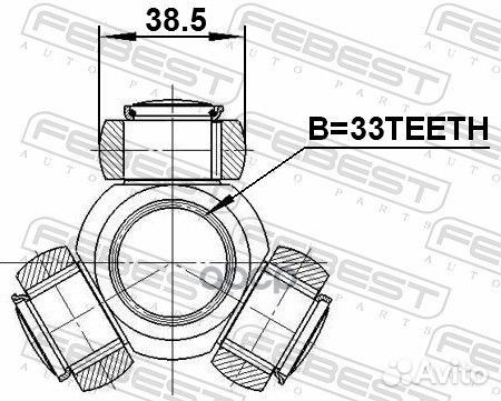 Трипоид 33X38.05 Ford Mondeo (2000-2007) 2116-g