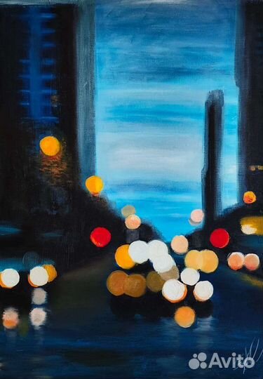 Картина Ночной город