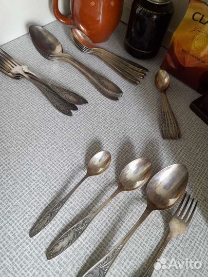 Столовые приборы из мельхиора СССР