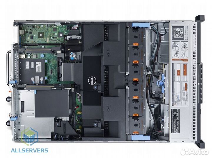 Сервер dell R730 H730 8*sff 2xE5-2640v4 672GB