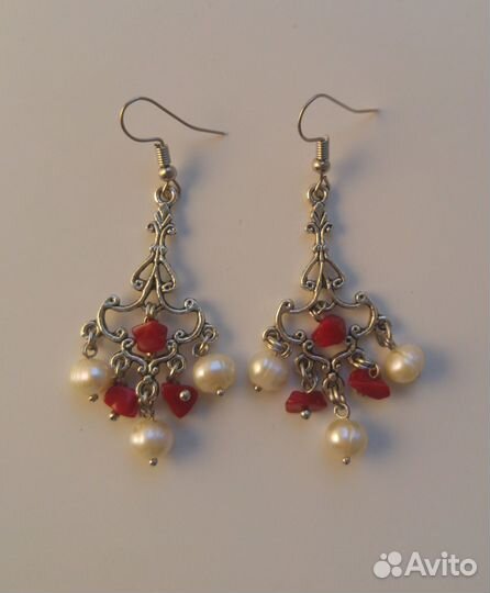 Серьги с жемчугом - украшения ручной работы