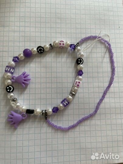 Цепь на чехол телефона из бисера