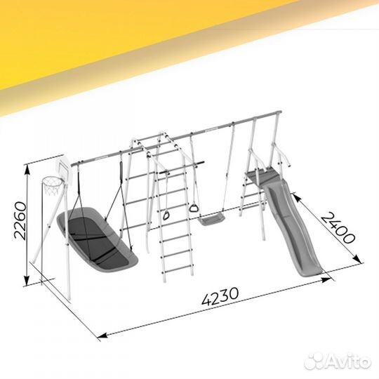 Детский спортивный комплекс Лесная поляна-3PRO №79