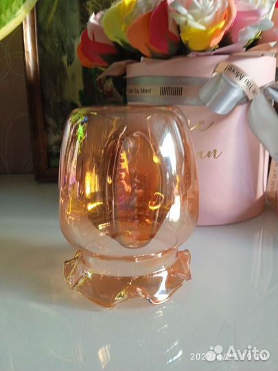 Маленькая Вазочка С Метализирванным Покрытием