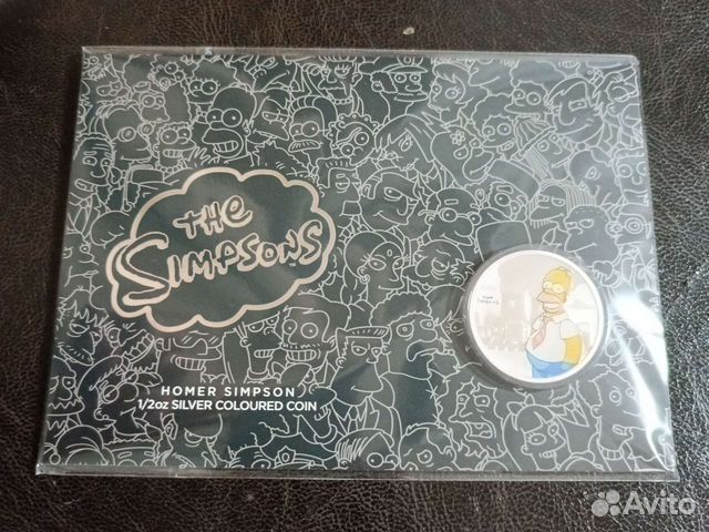 2020 Тувалу Номер Симпсон Серебро Блистер