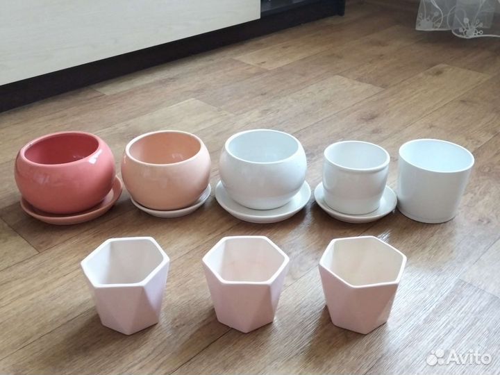 Керамические горшки для цветов бу