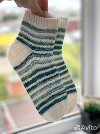 Носки вязаные шерстяные детские