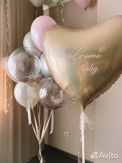 Воздушные шары на выписку из роддома