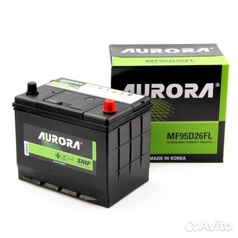 Аккумулятор aurora 80Ач о.п MF95D26FL