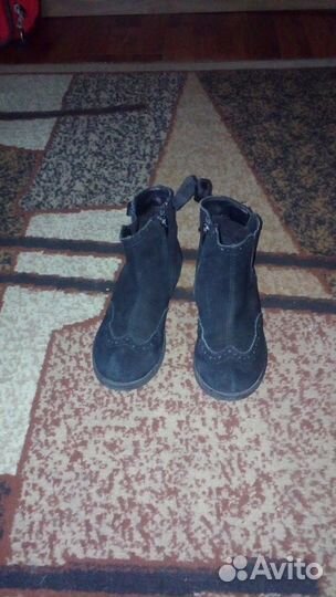 Полуботинки замшевые