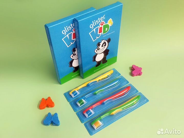 Детские зубные щетки Amway Глистер Kids уп 4 цвета