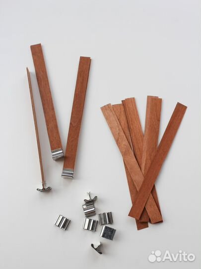 Набор 50шт: Фитиль 12х140+держатель+наклейки