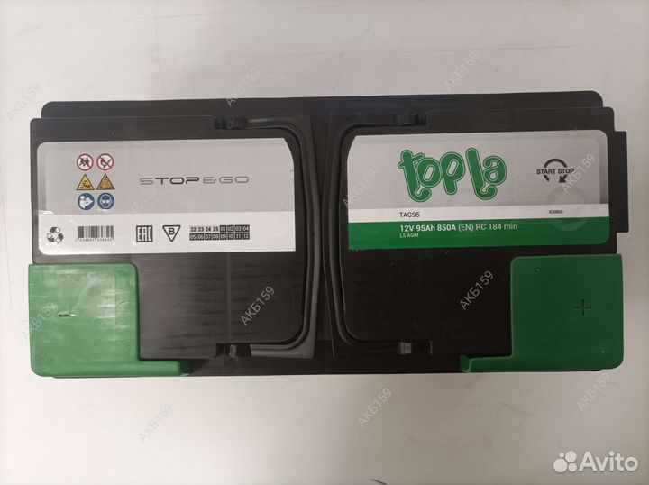 Аккумулятор для BMW X3 X5 Topla AGM 95 Ач обр
