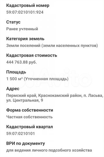 Участок 15 сот. (ИЖС)