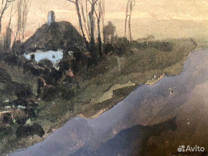 Академик В.И. Зарубин, акварель ориги