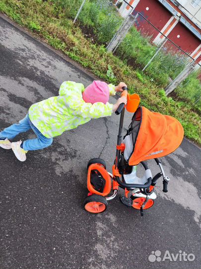 Люксовый 3хколёсный велосипед с родительск. ручкой