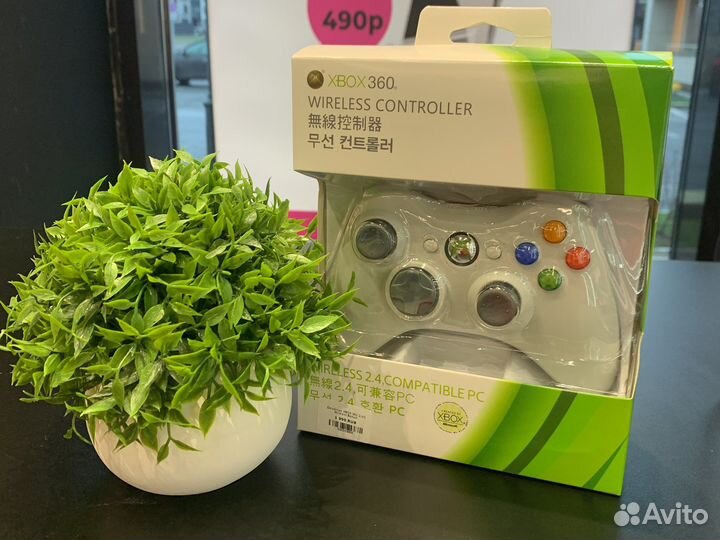 Джойстик xbox 360 беспроводной белый