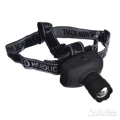Фонарь налобный с фокусировкой 3 Вт LED, 3xAAA, 6х