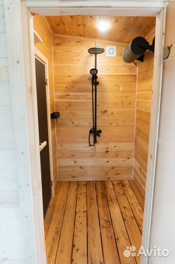 Баня Скандинавия двухмодульная 6х5 м