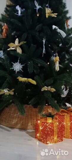 Плетеная юбка для елки