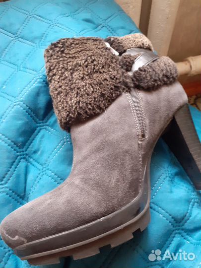 Зимние ботильоны натуральные 39