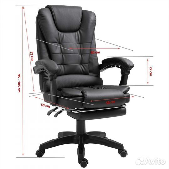 Офисное кресло руководителя с массажем