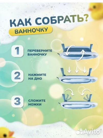 Детская ванночка Bombitto kids синяя