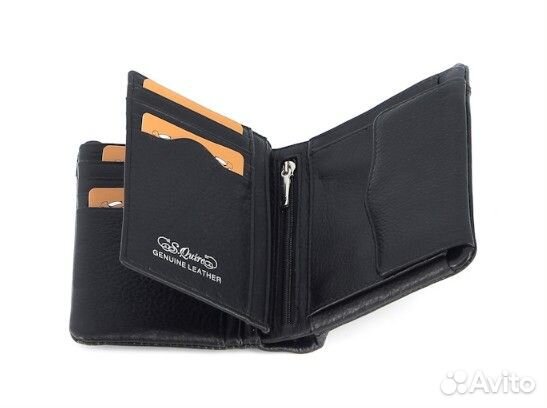 Портмоне S.Quire QK29R кожа чёрный новый
