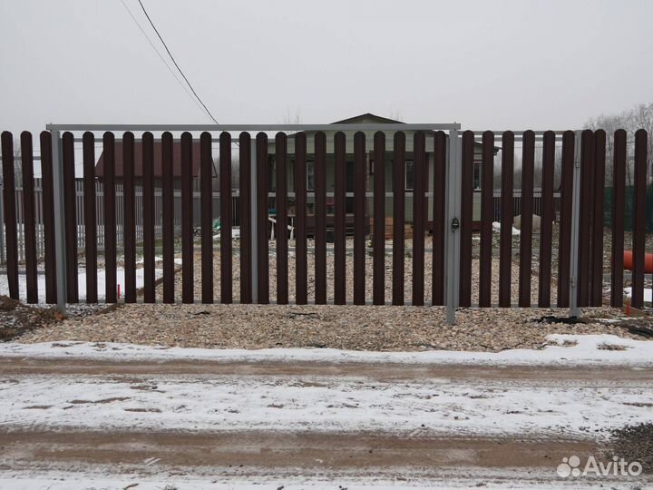 Откатные ворота с установкой