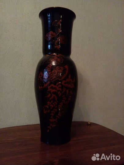 Ваза напольная большая гравировка глиняная