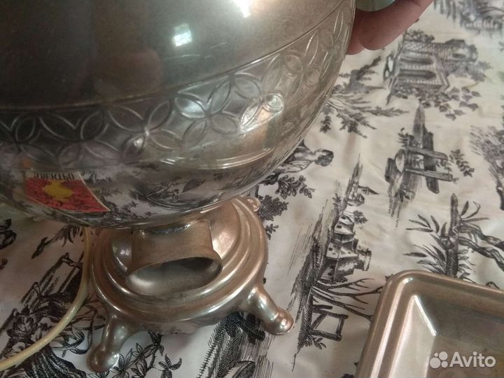 Самовар электрический СССР новый с подносом