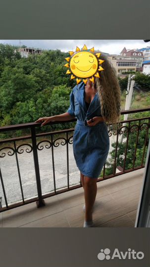 Платье джинсовое 44