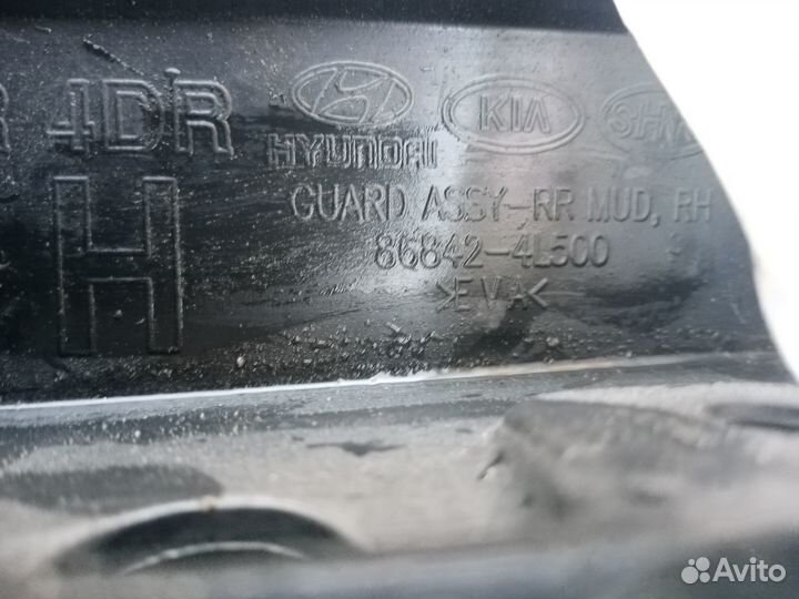 Брызговик задний на Хендай Солярис 15г