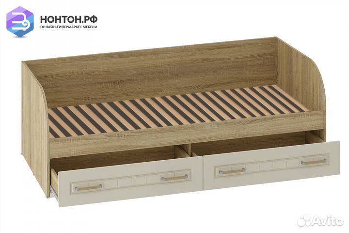 Кровать детская Маркиза кр-01 light сонома / крем