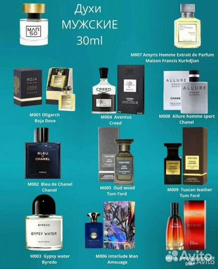 Селективная парфюмерия Marso