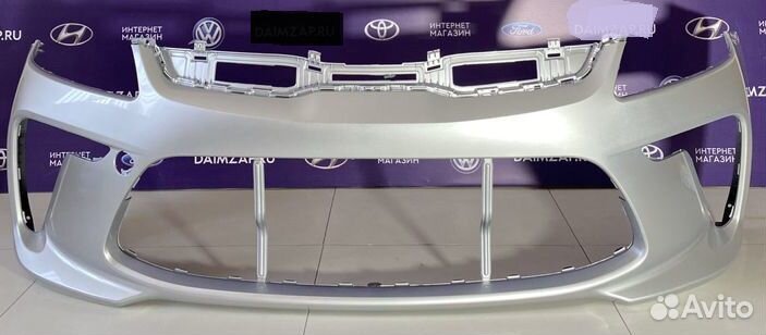 Бампер передний Kia Rio 17-20 серебристый