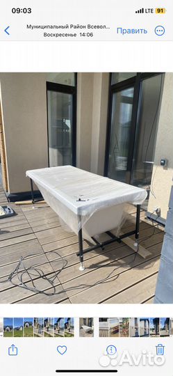 Продажа акриловой ванны новая