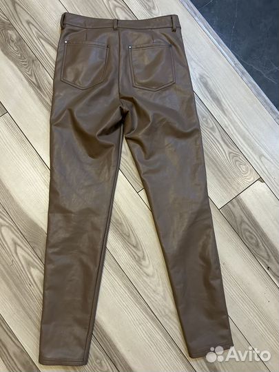 Брюки лосины Calzedonia 42 экокожа