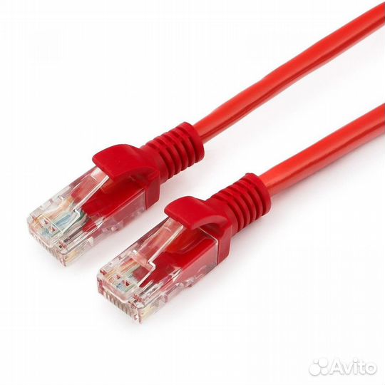Кабель патч-корд cablexpert литой красный кат.5е2м